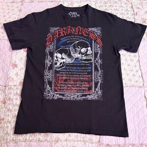 ✿ y2k 2000s affliction styled t-shirt >_<